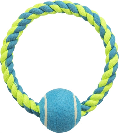Product image of:TRIXIE TOUWRING MET TENNISBAL LIME/BLAUW