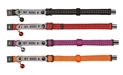 Product image of:TRIXIE KATTENHALSBAND MET ADRESFLAP MY HOME REFLECTEREND ASSORTI