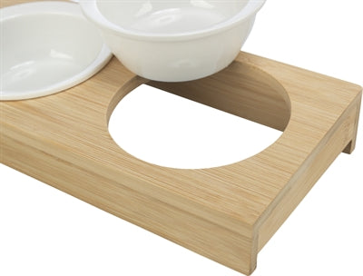 Product image of:TRIXIE VOERBAK WATERBAK-SET KERAMIEK / BAMBOE