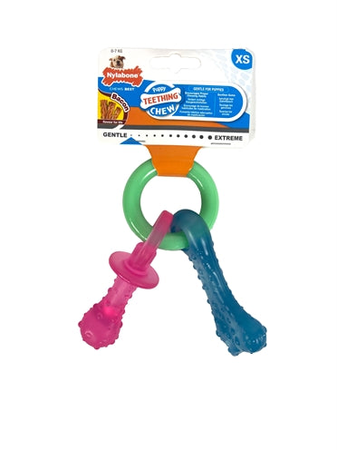 Product image of:NYLABONE PUPPY CHEW BIJTRING SPEEN / BOT PUPPYSPEELGOED BACON