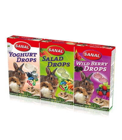 Product image of:SANAL KNAAGDIER 3-PACK DROPS YOGURT / SALAD / WILD BERRY