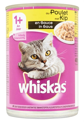 Product image of:WHISKAS BLIK ADULT BROKJES IN SAUS KIP