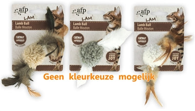 Product image of:AFP LAMB BALL LAMSWOL MET VEREN VOGEL GELUID EN CATNIP ASSORTI