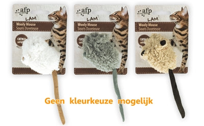 Product image of:AFP WOOLY MOUSE LAMSWOL MET PIEP EN CATNIP ASSORTI