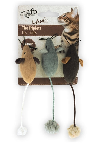 Product image of:AFP MUIS THE TRIPLETS LAMSWOL MET CATNIP ASSORTI