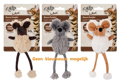 Product image of:AFP MOUSE DANGLER LAMSWOL MET CATNIP ASSORTI