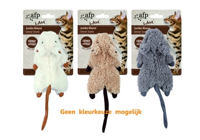 Product image of:AFP JUMBO MUIS CRINKLE LAMSWOL MET CATNIP ASSORTI