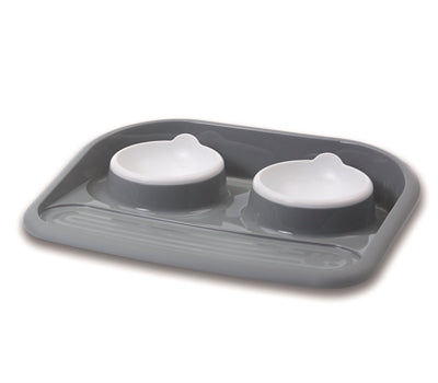 Product image of:SAVIC BUTLER VOERBAK EN DRINKBAK MET PLATEAU EN ANTISLIP VOETJES
