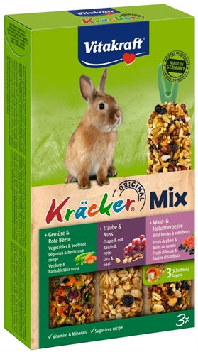 Product image of:VITAKRAFT DWERGKONIJN KRACKERS NOOT/BOSVRUCHTEN/GROENTEN