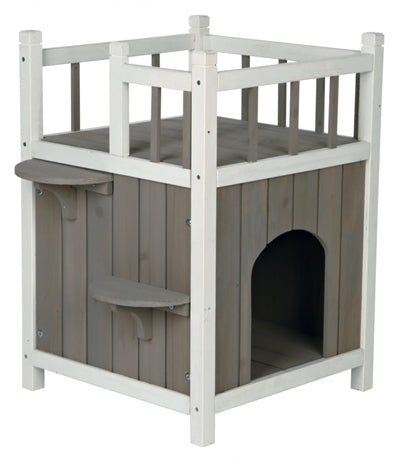 Product image of:TRIXIE KATTENHUIS CAT'S HOME MET BALKON GRIJS / WIT