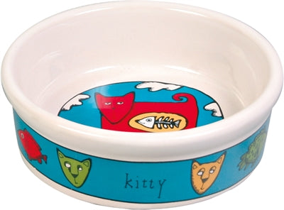 Product image of:TRIXIE VOERBAK KAT KERAMIEK MET PRINT ASSORTI