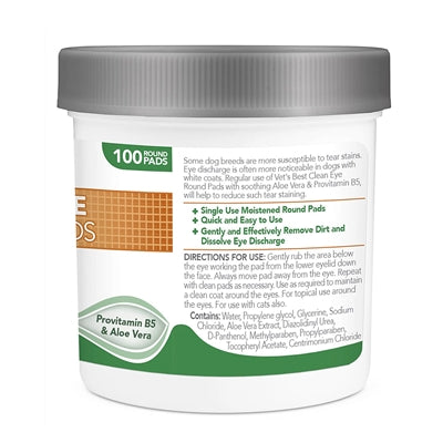 Product image of:VETS BEST CLEAN EYE ROUND PADS