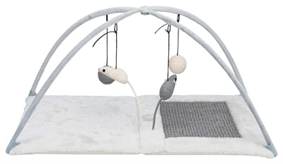 Product image of:TRIXIE KRABMAT MET SPEELTJES AAN KOORD GRIJS