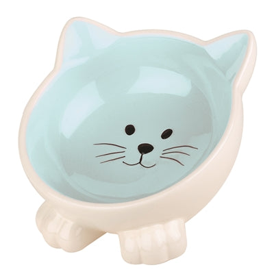 Product image of:HAPPY PET VOERBAK KAT ORB BLAUW / CREME