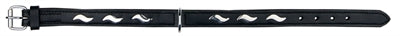 Product image of:TRIXIE HALSBAND HOND ACTIVE LEER MET GOLFJES ZWART