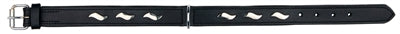 Product image of:TRIXIE HALSBAND HOND ACTIVE LEER MET GOLFJES ZWART