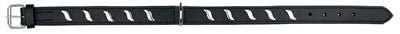 Product image of:TRIXIE HALSBAND HOND ACTIVE LEER MET GOLFJES ZWART