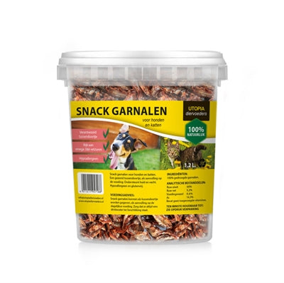Product image of:GEDROOGDE SNACK GARNALEN VOOR HOND EN KAT