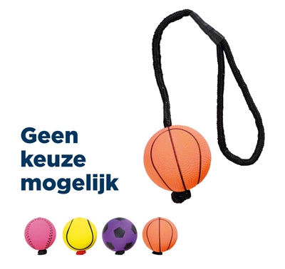 Product image of:TRIXIE SPORTBAL AAN TOUW SCHUIMRUBBER DRIJVEND ASSORTI