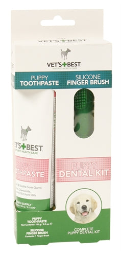 Product image of:VETS BEST PUPPY TANDPASTA MET VINGERBORSTEL KIT