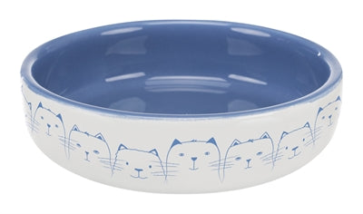Product image of:TRIXIE VOERBAK / DRINKBAK KAT PLATTE NEUS LICHTBLAUW / WIT