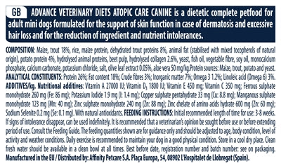 Product image of:ADVANCE VETERINARY DIET DOG ATOPIC MINI