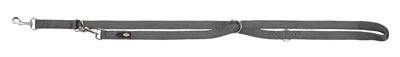 Product image of:TRIXIE HONDENRIEM PREMIUM DUBBELGESTIKT VERSTELBAAR GRAFIET GRIJS