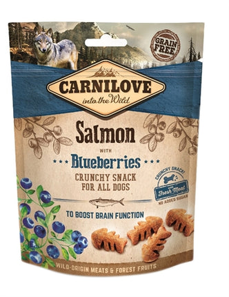 Product image of:CARNILOVE CRUNCHY SNACK ZALM / BLAUWE BES