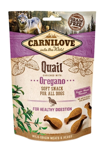 Product image of:CARNILOVE SOFT SNACK KWARTEL / OREGANO