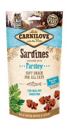 Product image of:CARNILOVE SOFT SNACK SARDINES / PETERSELIE