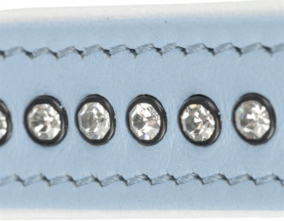 Product image of:TRIXIE HALSBAND HOND ACTIVE COMFORT MET STRASS STEEN LEER LICHTBLAUW