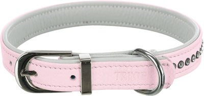 Product image of:TRIXIE HALSBAND HOND ACTIVE COMFORT MET STRASS STEENTJES LEER ROZE