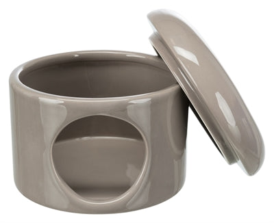Product image of:TRIXIE SPEELHUIS MUIZEN MET DEKSEL KERAMIEK TAUPE
