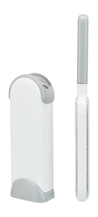Product image of:TRIXIE HARENPLUIZENBORSTEL MET REINIGINGSSTATION WIT / GRIJS