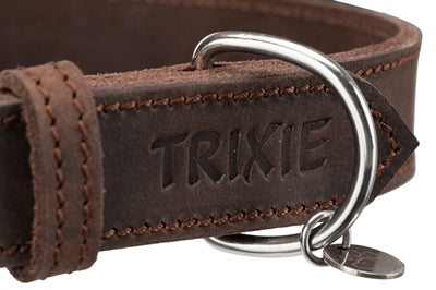 Product image of:TRIXIE HALSBAND HOND RUSTIC VETLEER DONKERBRUIN