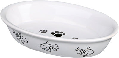 Product image of:TRIXIE VOERBAK / WATERBAK OVAAL POOT- / VISMOTIEF KERAMIEK ASSORTI