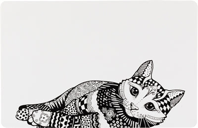 Product image of:TRIXIE PLACEMAT KAT WIT / ZWART
