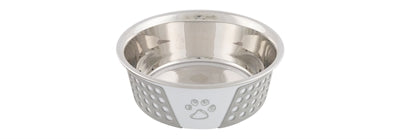 Product image of:TRIXIE VOERBAK RVS / SILICONE WIT / GRIJS