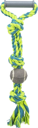 Product image of:TRIXIE FLOSTOUW MET HANDVAT EN HONDVRIENDELIJKE TENNISBAL BLAUW/GROEN