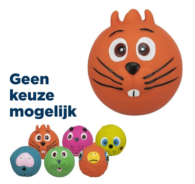 Product image of:TRIXIE LATEX FACE BAL MET GELUID ASSORTI