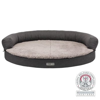 Product image of:TRIXIE VITAL SOFA BENDSON ORTHOPEDISCH OVAAL DONKERGRIJS / LICHTGRIJS