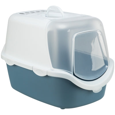 Product image of:TRIXIE KATTENBAK VICO OPEN TOP MET KAP BLAUW GRIJS / WIT