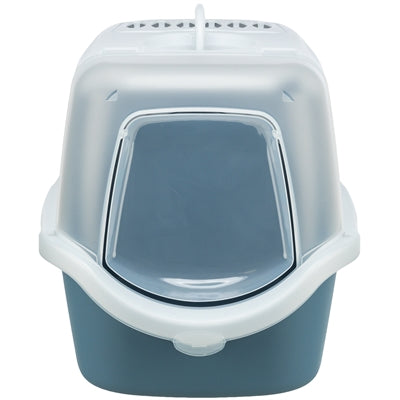 Product image of:TRIXIE KATTENBAK VICO OPEN TOP MET KAP BLAUW GRIJS / WIT