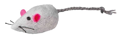 Product image of:TRIXIE SET MUIZEN PLUCHE MET CATNIP WIT / GRIJS