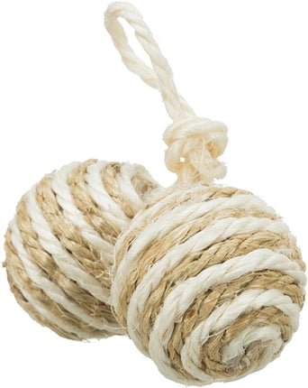 Product image of:TRIXIE 2 BALLEN AAN KOORD SISAL ASSORTI