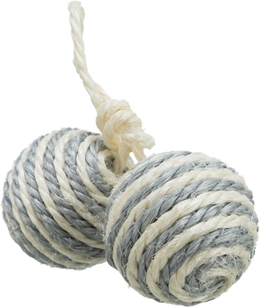 Product image of:TRIXIE 2 BALLEN AAN KOORD SISAL ASSORTI
