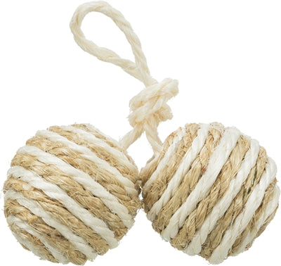 Product image of:TRIXIE 2 BALLEN AAN KOORD SISAL ASSORTI