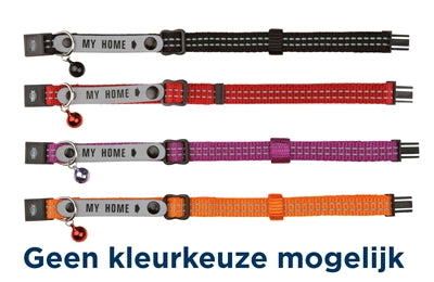 Product image of:TRIXIE KATTENHALSBAND MET ADRESFLAP MY HOME REFLECTEREND ASSORTI