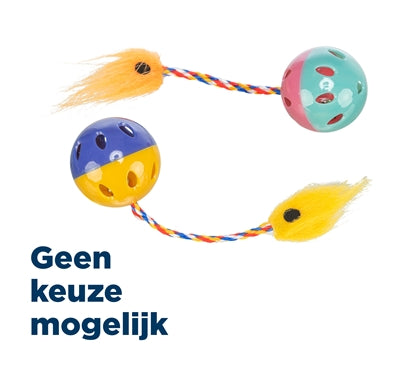 Product image of:TRIXIE SET RATELBALLEN MET STAART KUNSTSTOF ASSORTI