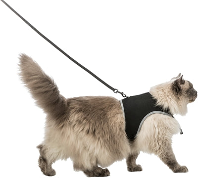 Product image of:TRIXIE SOFTTUIG KAT MET RIEM ZWART